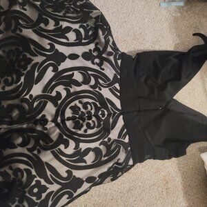 Homecoming prom dress short black white